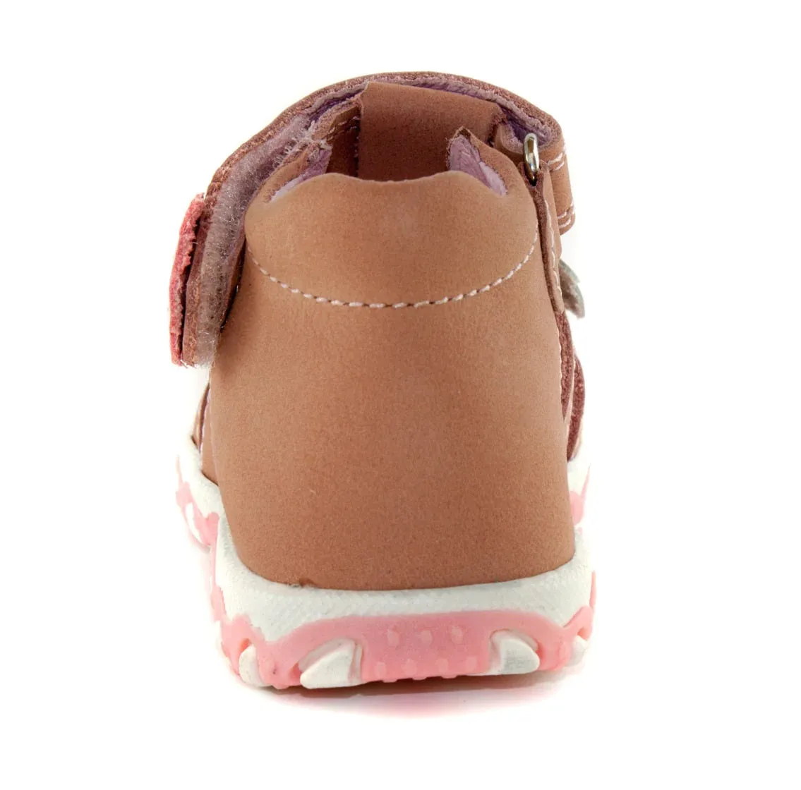 D.D. Step Girls Sandals Pink With Flowers - Supportive Leather Shoes From Europe Kids Orthopedic