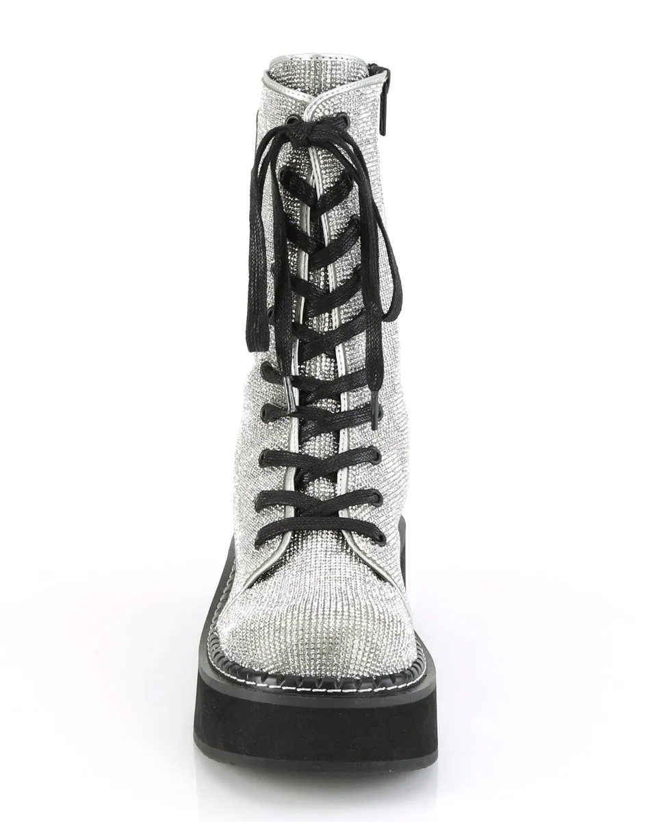 Demonia Emily Rhinestone Combat Boots