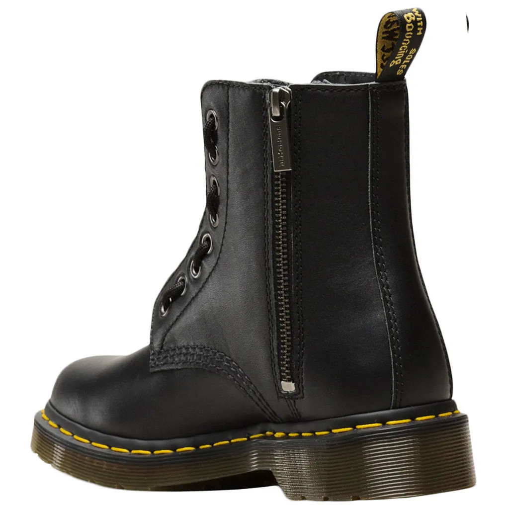 Dr. Martens Womens Boots 1460 Pascal Front Zip Combat Ankle Nappa Leather - UK 5