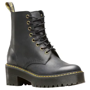 Dr. Martens Womens Boots Shriver Hi Lace-Up Ankle Combat Leather - UK 6.5