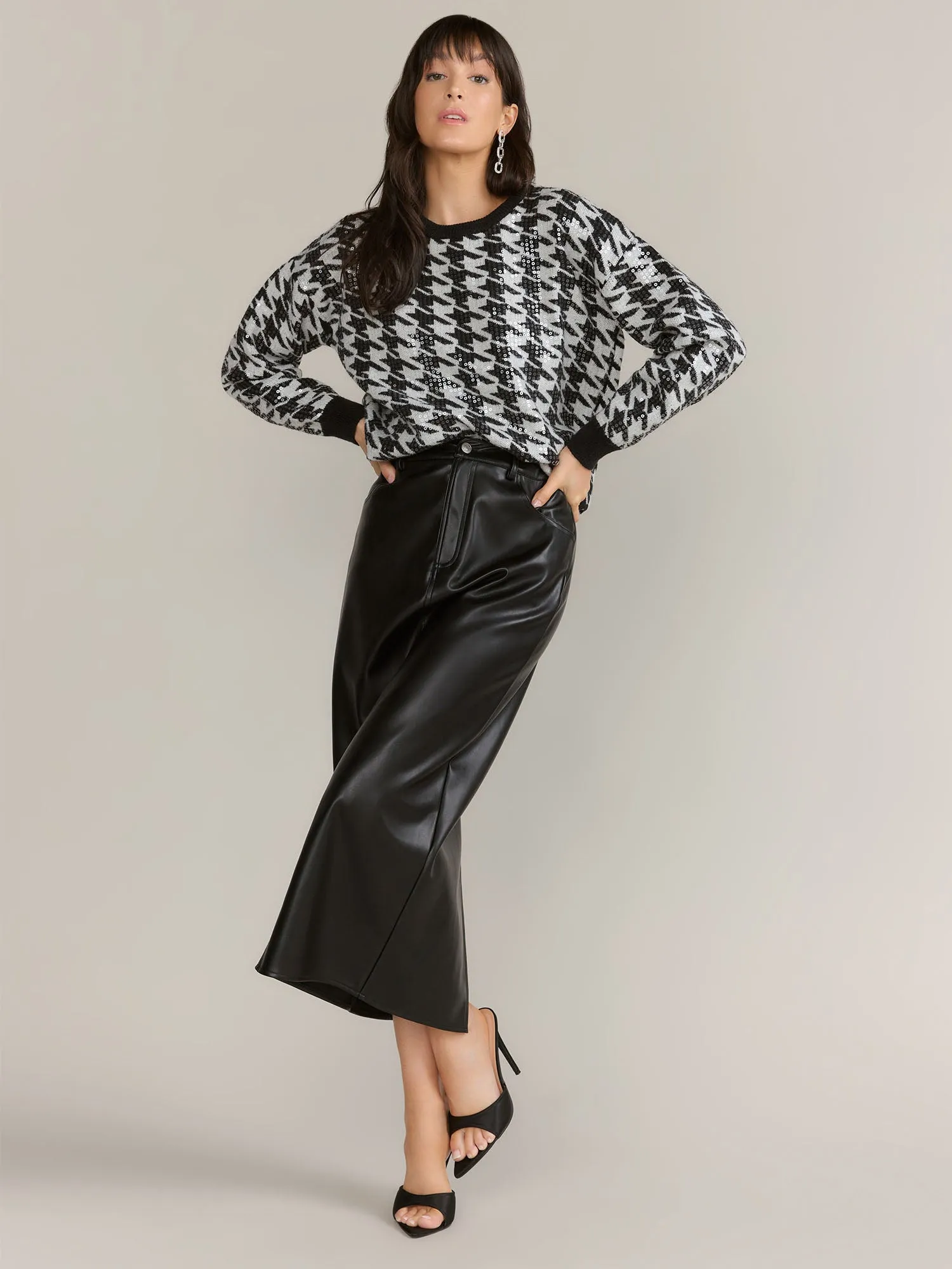 Dreamers Sequin Houndstooth Pullover - Brands We Love