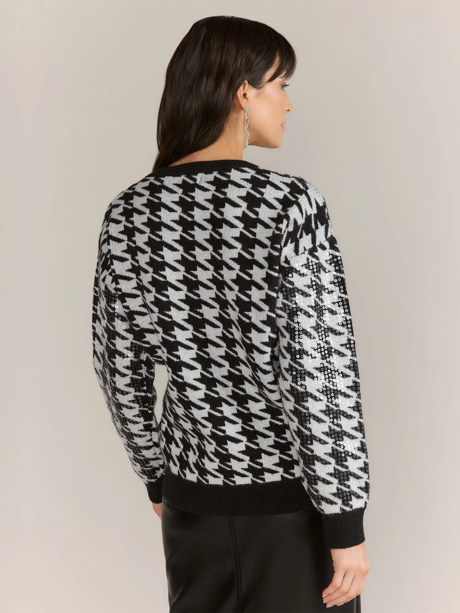 Dreamers Sequin Houndstooth Pullover - Brands We Love