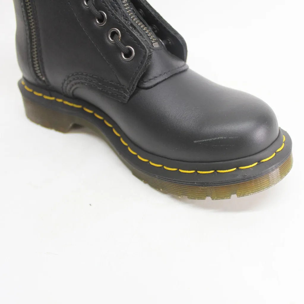 Dr.Martens Womens Boots 1460 Pascal Front Zip Combat Ankle Nappa Leather - UK 4