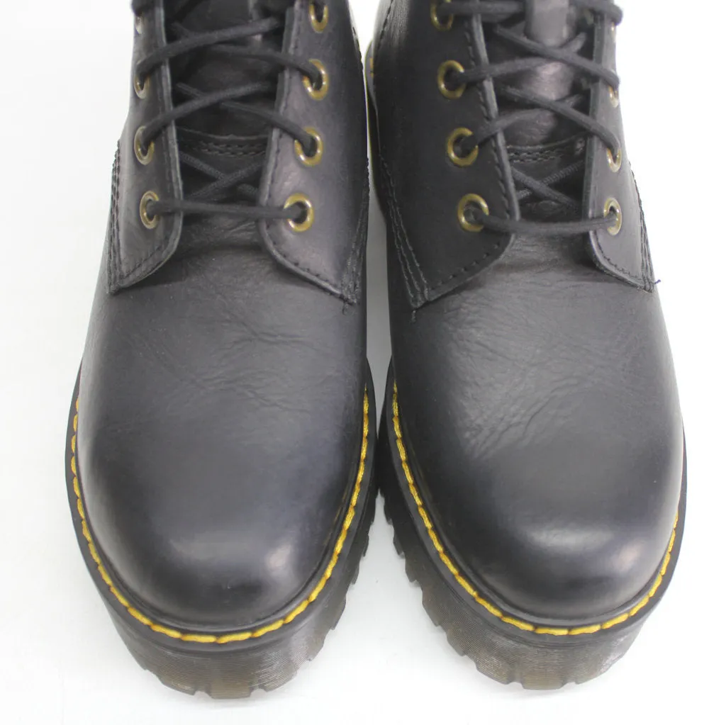 Dr.Martens Womens Boots Shriver Hi Lace-Up Ankle Combat Leather - UK 4