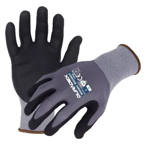 DuraDex(DX1000) General Purpose Work Gloves, 15-Gauge Gray Seamless Nylon/Spandex Gloves w/ Black Ultra-Thin Micro-Foam Nitrile/Polyurethane Palm/Finger Coating, X-Large, Case of 12 Pairs