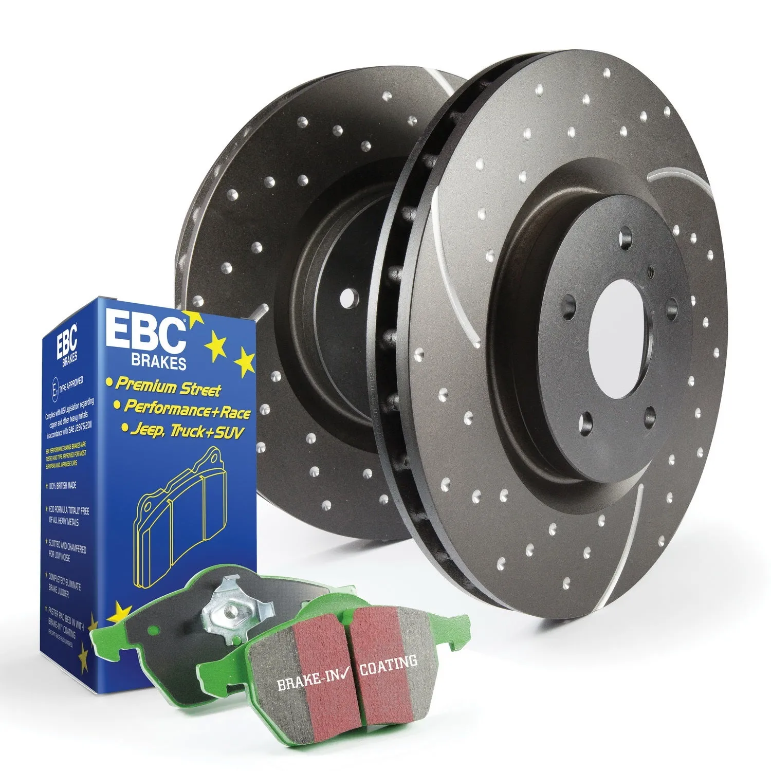 EBC Brakes S10KF1278 S10 Kits Greenstuff 2000 and GD Rotors