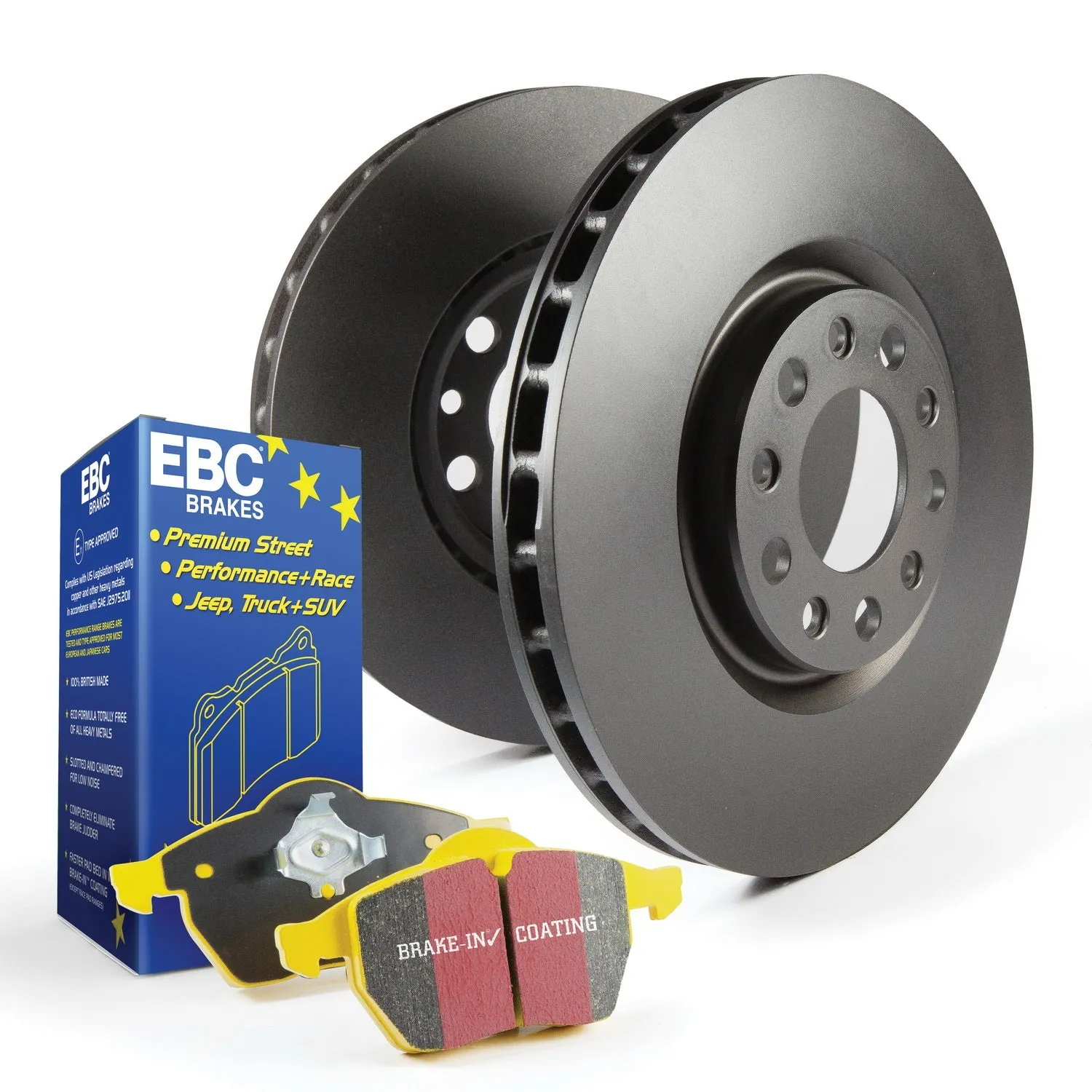 EBC Brakes S13KR1212 S13 Kits Yellowstuff and RK Rotors