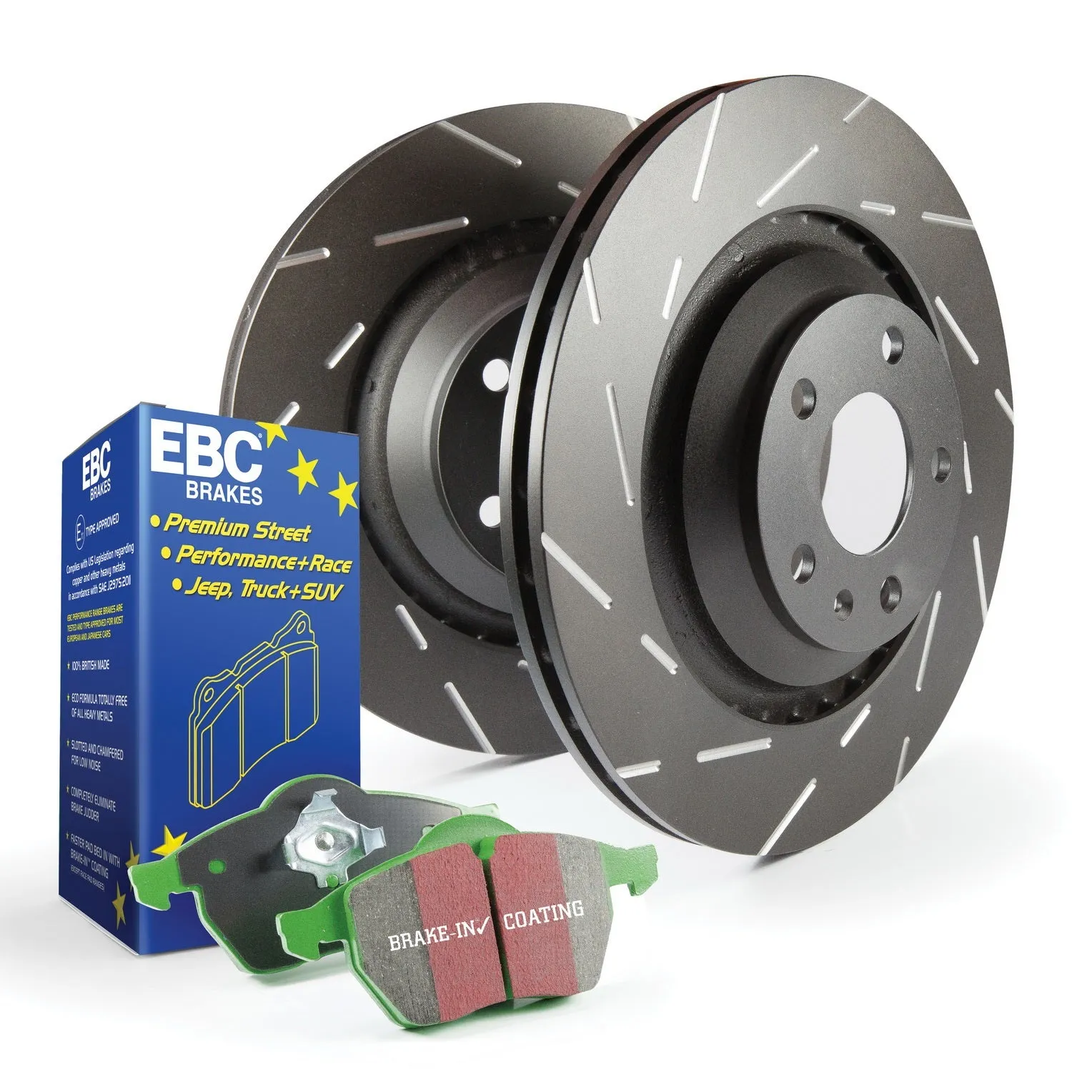 EBC Brakes S2KF1025 S2 Kits Greenstuff 2000 and USR Rotors