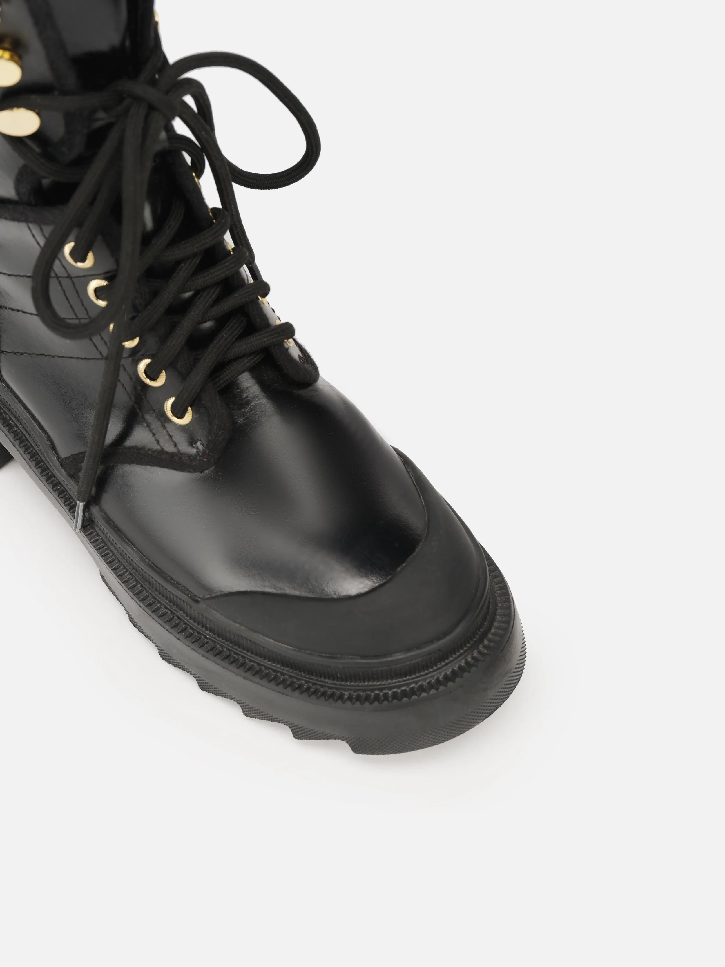 EP YAYING Urban Combat Boots In Leather