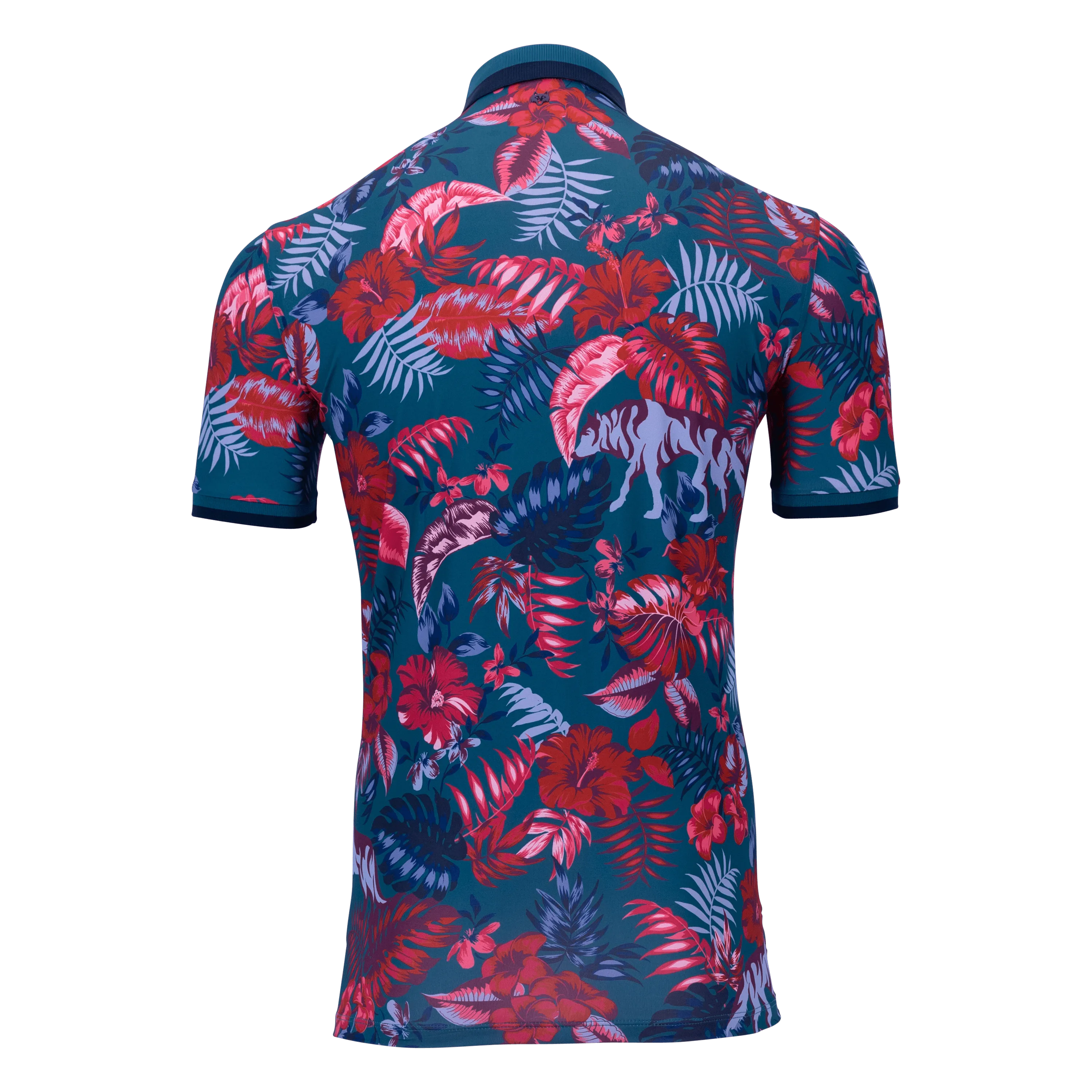 Floral Wolf Jungle Polo