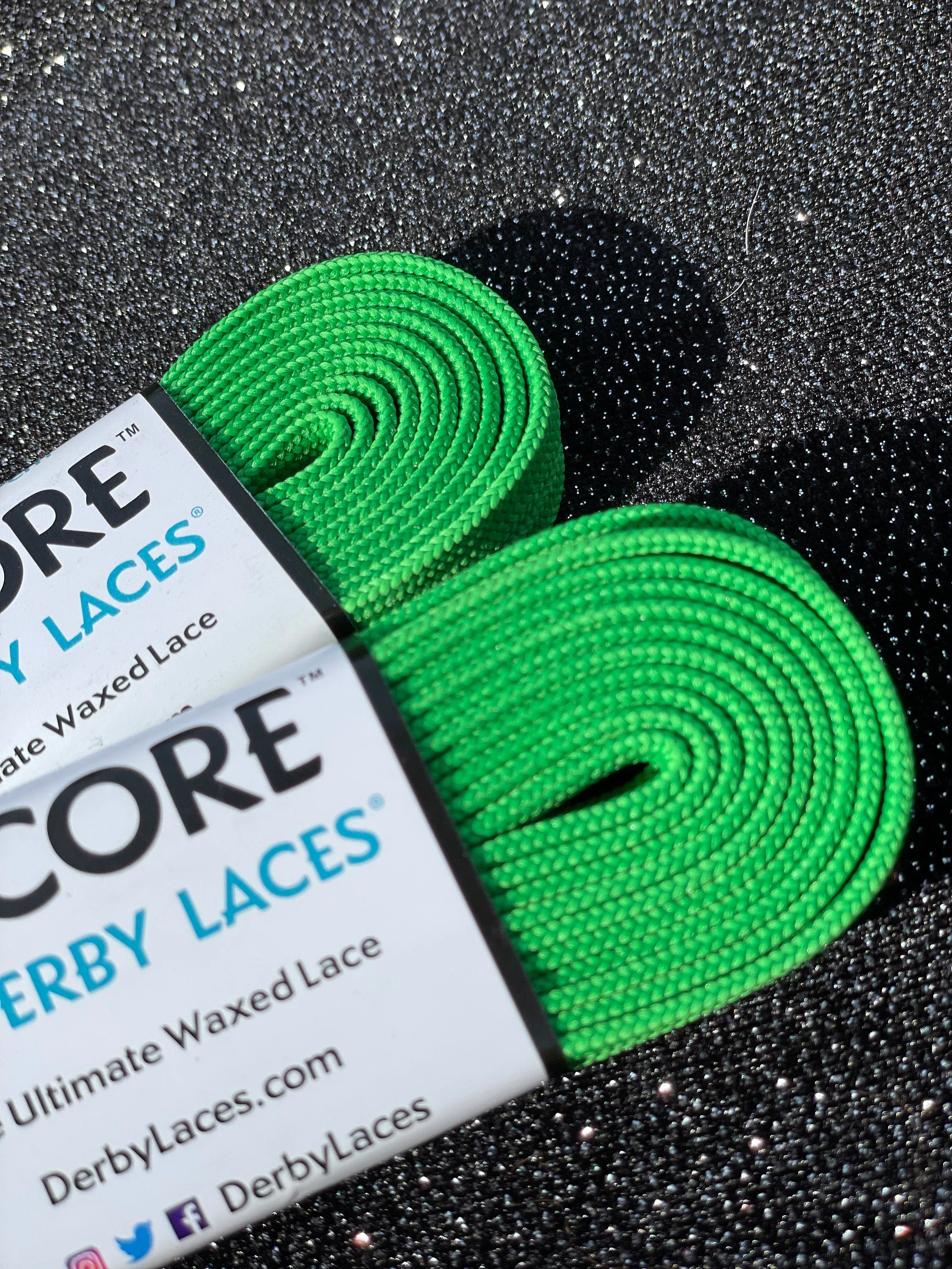 Green – 96 inch CORE Roller Skate Laces (Narrow 6mm)