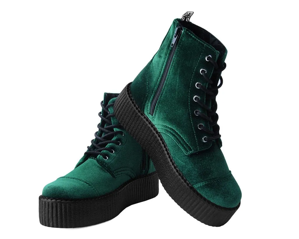 Green Velvet 7-Eye Viva Mondo Boot