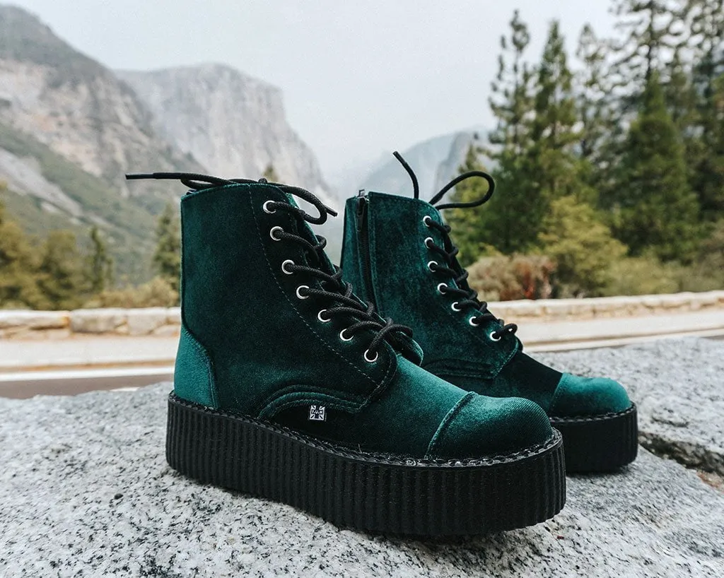 Green Velvet 7-Eye Viva Mondo Boot