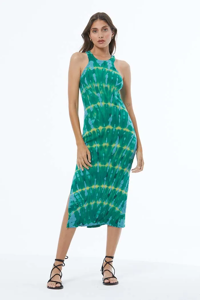 Iggy Rib Midi Dress // Island Green Cuba Wash