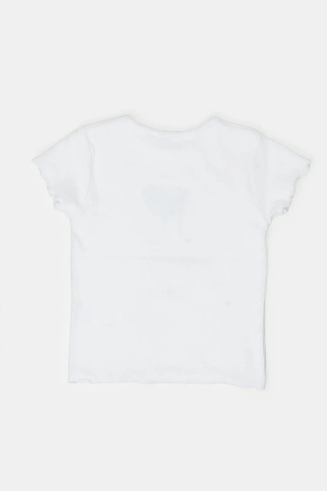 Infant Girls White Cherry Embellished T-Shirt