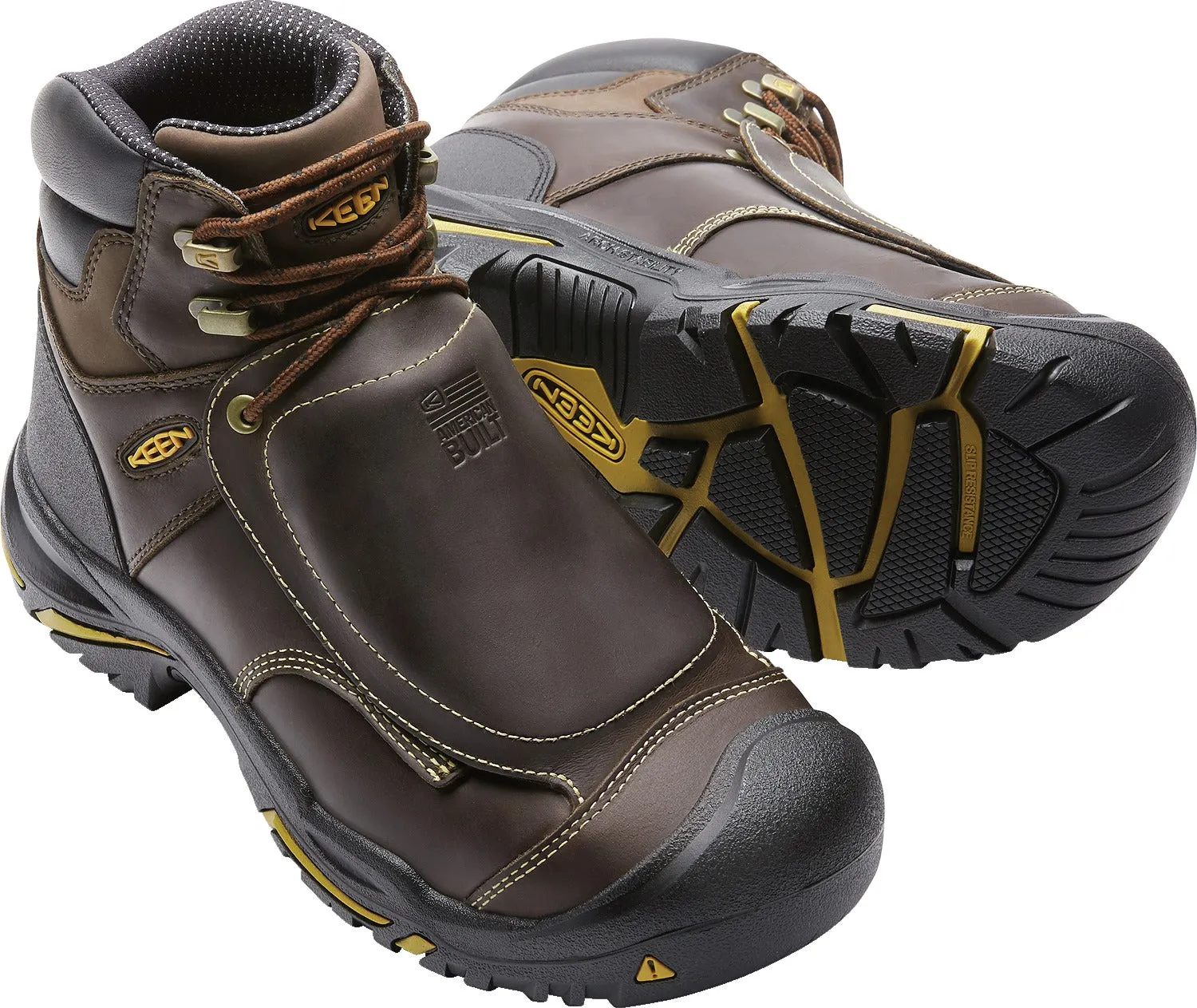 'Keen Utility' Men's 6" Mt. Vernon Ext. Met Guard Steel Toe - Brown / Black