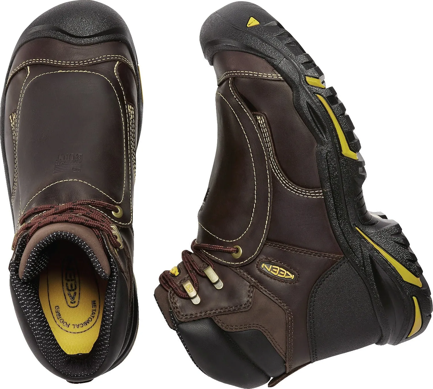 'Keen Utility' Men's 6" Mt. Vernon Ext. Met Guard Steel Toe - Brown / Black