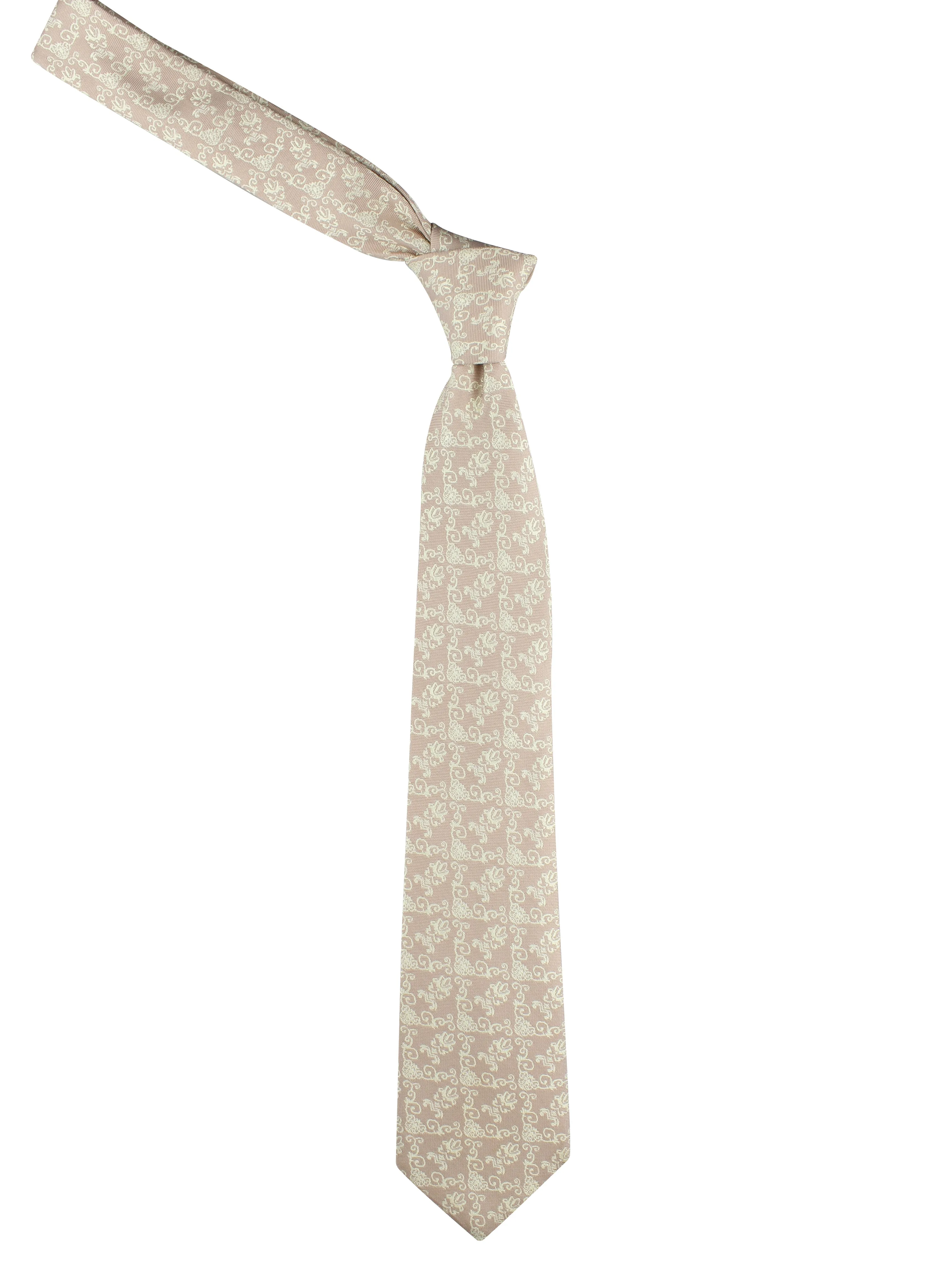 Kovove The Artistic Abstract Beige Necktie For Men