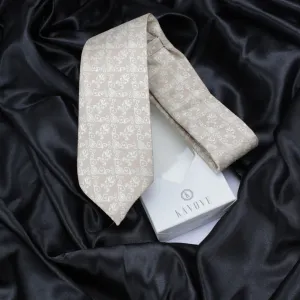 Kovove The Artistic Abstract Beige Necktie For Men