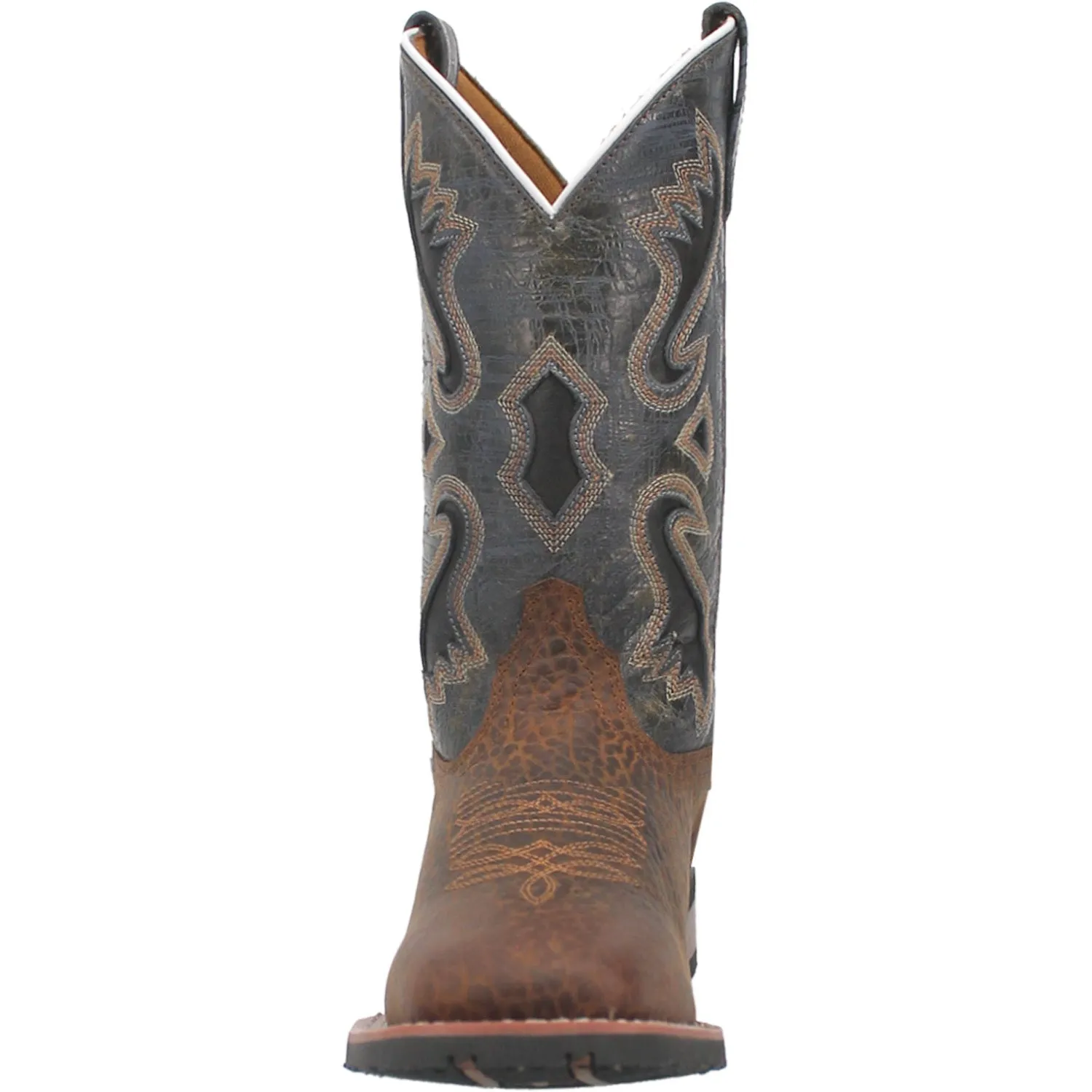 Laredo Mens Smoke Creek Cowboy Boots Leather Tan/Blue Denim