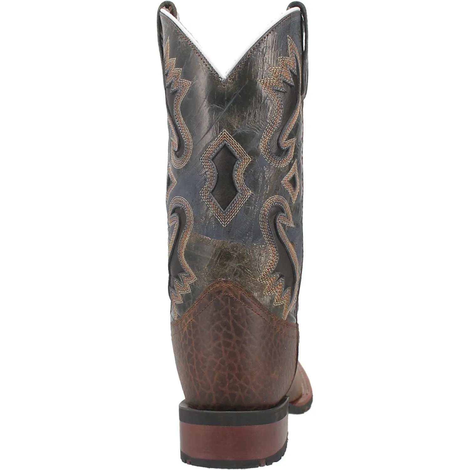 Laredo Mens Smoke Creek Cowboy Boots Leather Tan/Blue Denim