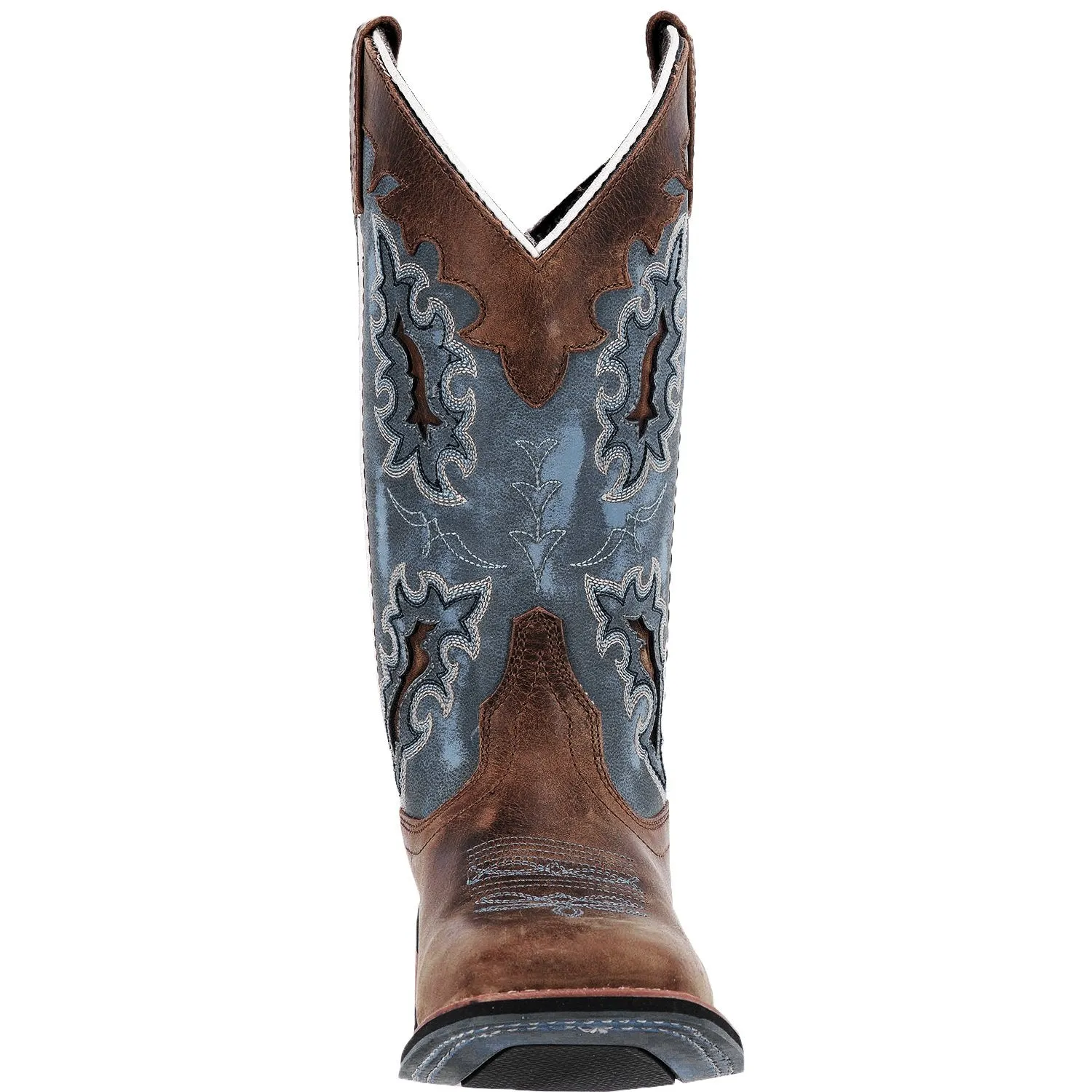 'Laredo' Women's 11" Isla Western Square Toe - Tan /  Blue Denim