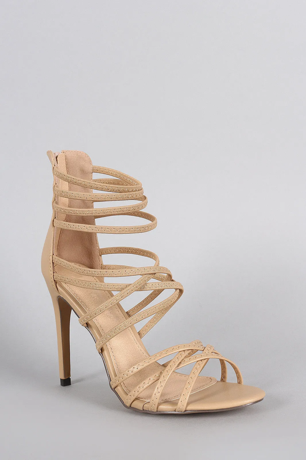 Liliana Open Toe Strappy Stiletto Heel