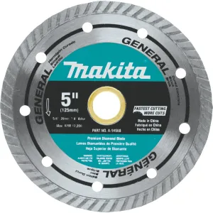 Makita (A-94568) 5" Diamond Blade, Turbo, General Purpose