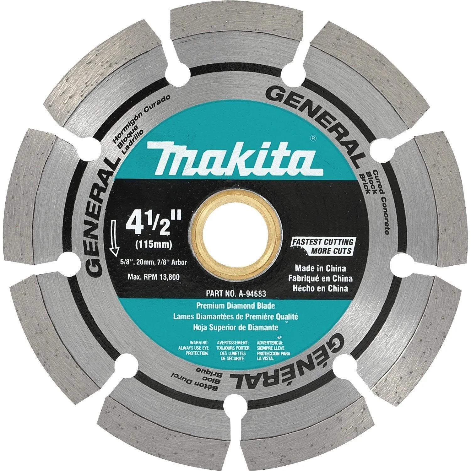 Makita (A-94683) 4-1/2" Diamond Blade, Segmented, General Purpose