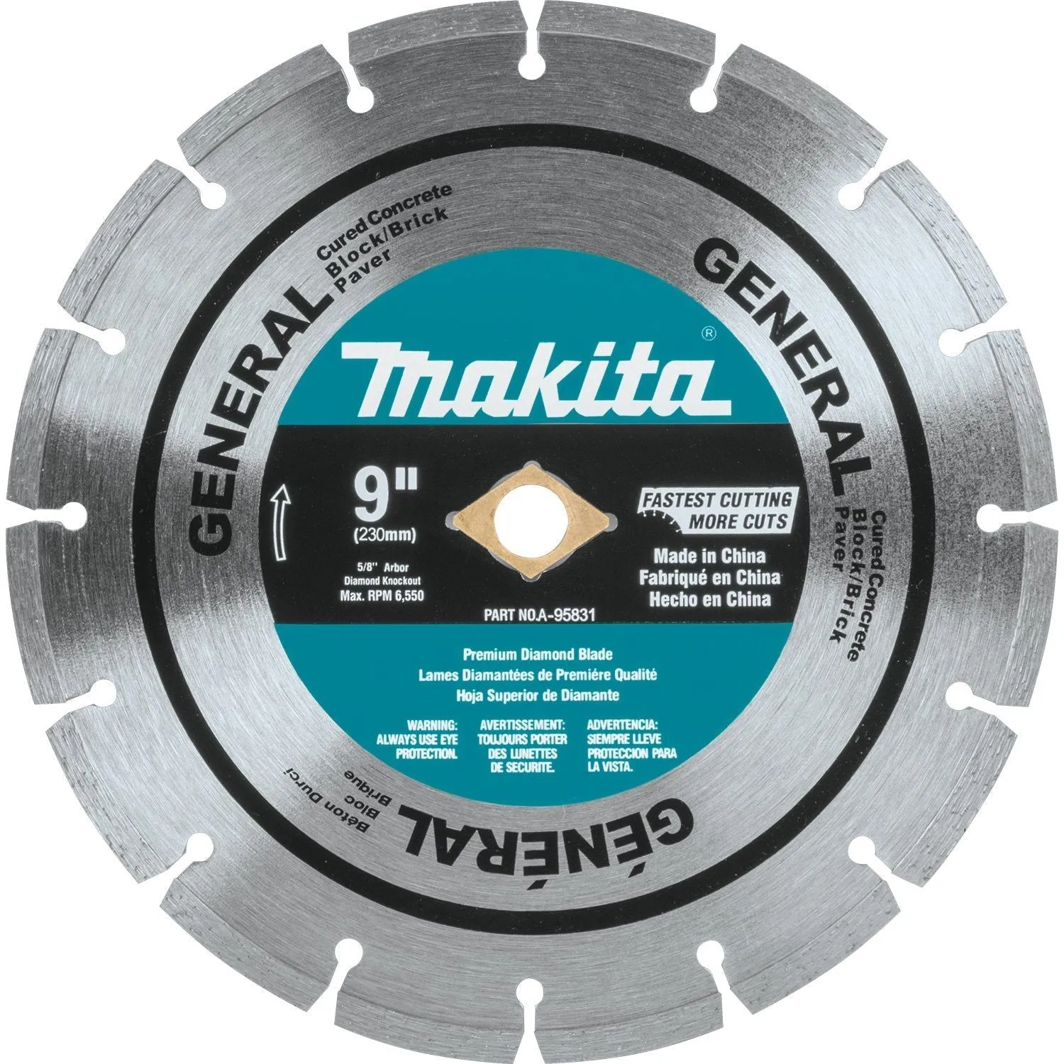 Makita (A-95831) 9" Diamond Blade, Segmented, General Purpose