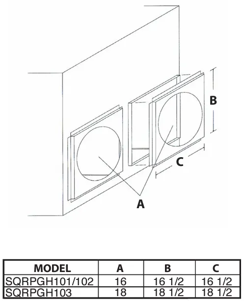 McDaniel Metals SQRPGH101/102 Horizontal Square to Round Adaptors for Goodman GPG/GPC/GPH M Series - Pack of 2