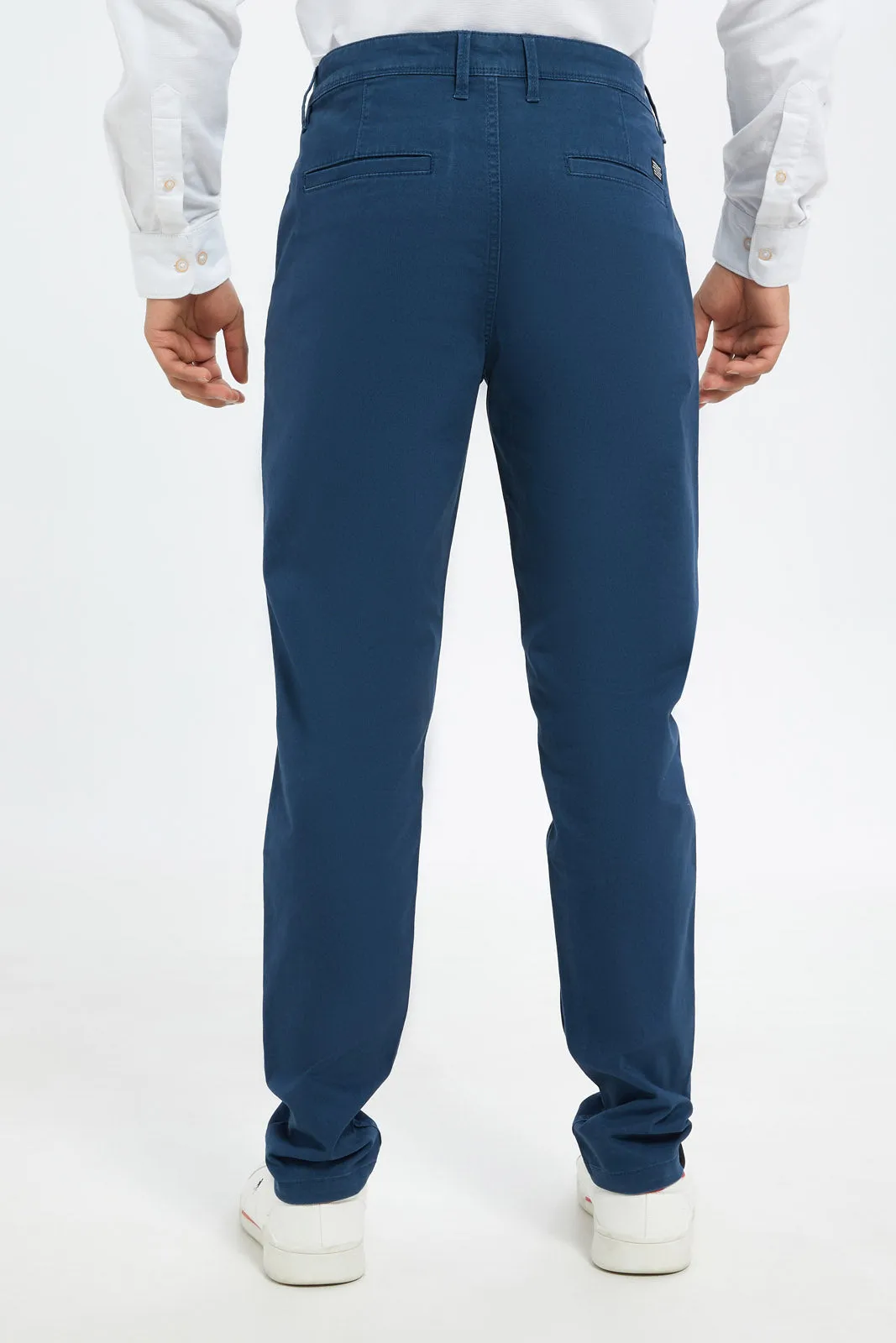 Men Blue Chino Trousers