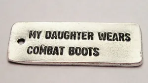 My Daughter Wears Combat Boots Genuine American Pewter Charm