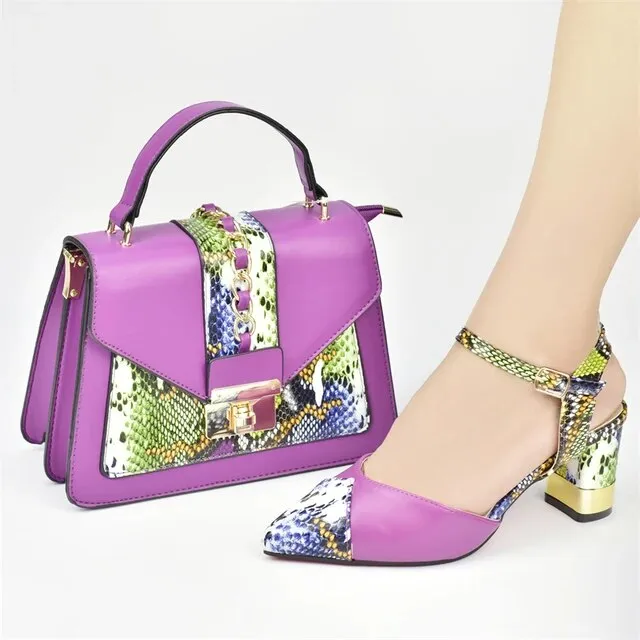 New Design Italian Shoe and Bag Set for Party