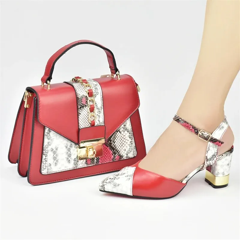 New Design Italian Shoe and Bag Set for Party