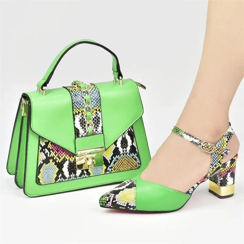 New Design Italian Shoe and Bag Set for Party