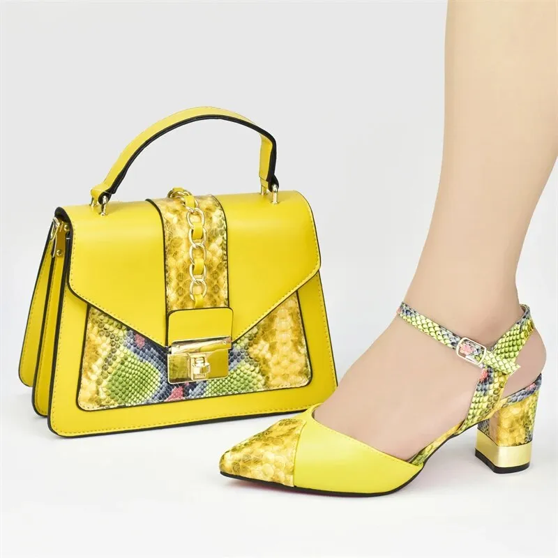 New Design Italian Shoe and Bag Set for Party