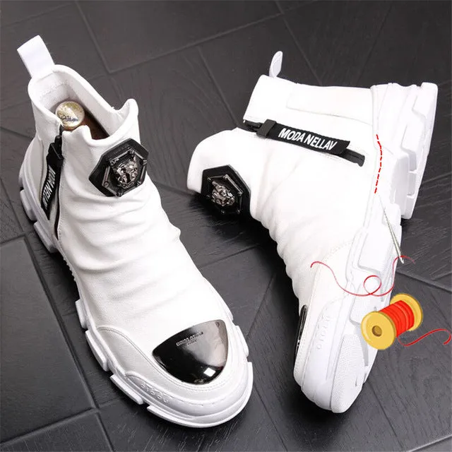 New Handmade Ankle Boots for Young Men Genuine Leather Fashion Snow Boots Super Quality Men Brand Designer Shoes 5#20/10D50