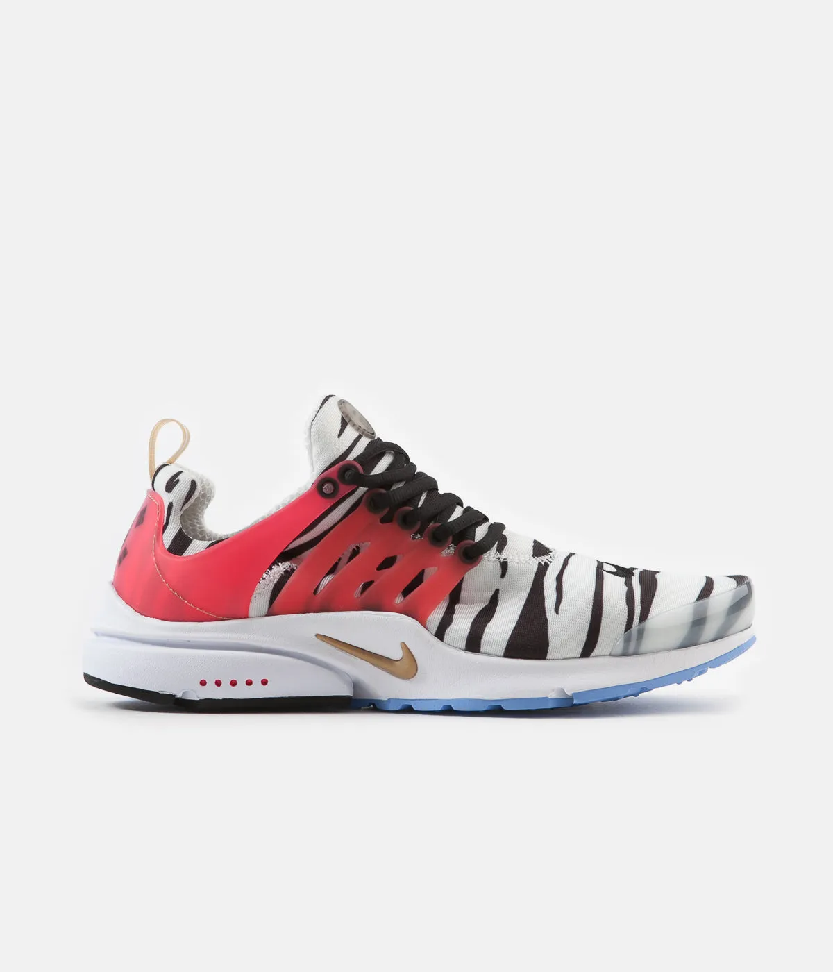 Nike Air Presto Shoes - White / Metallic Gold - Black - Red Orbit