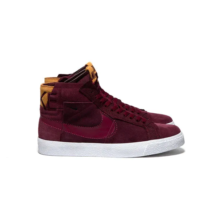 Nike SHOE ZOOM BLAZER MID PRM - MIDNIGHT MAROON/ROSEWOOD