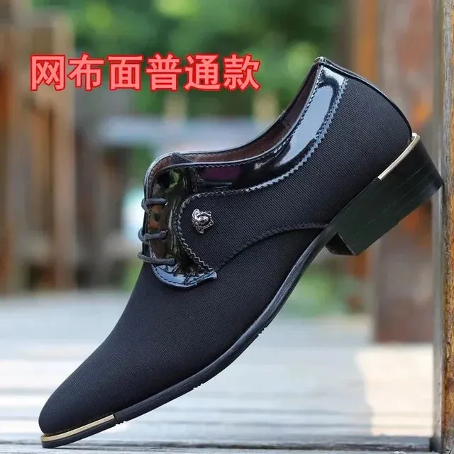 Noble Top Leather Canvas Dress Shoes