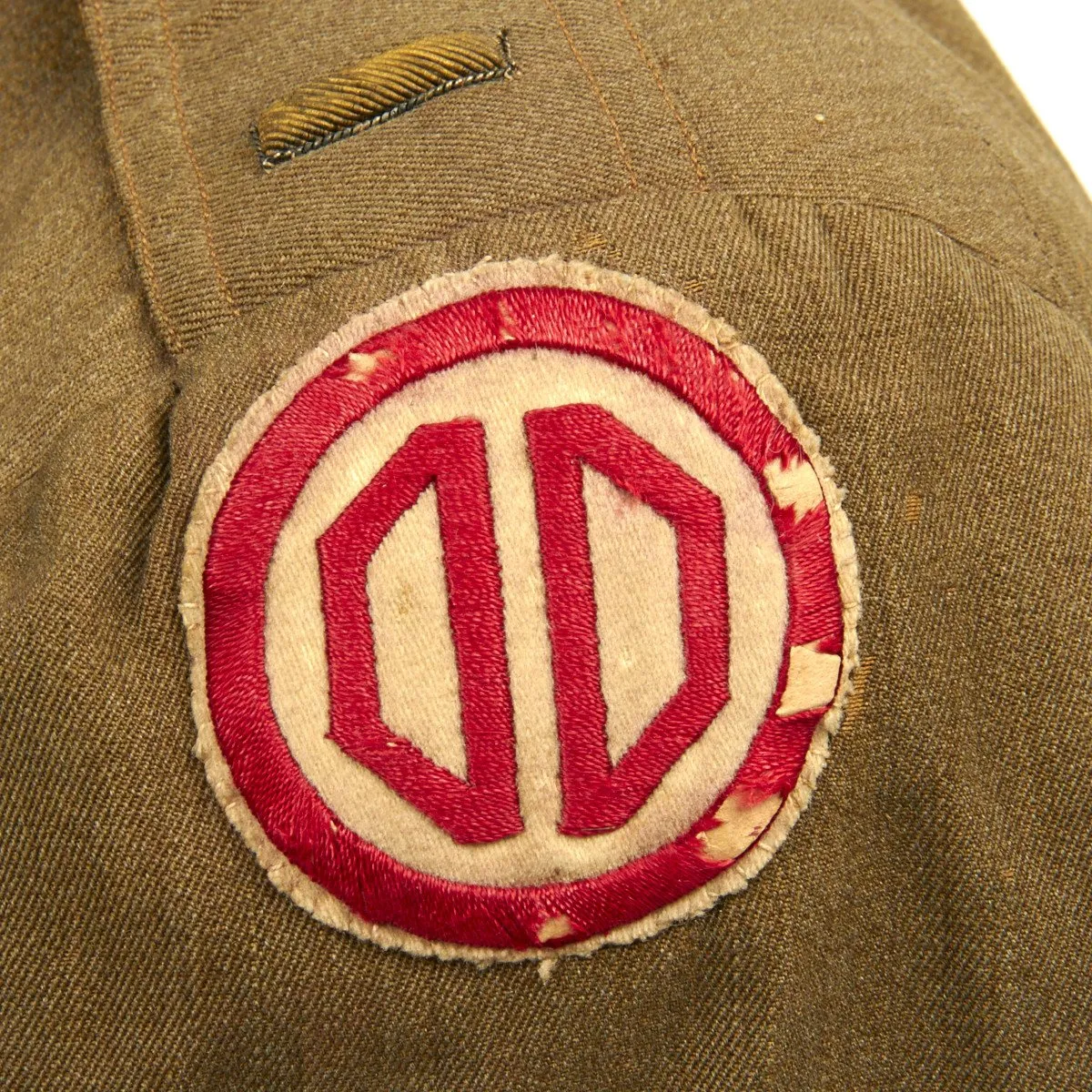 Original U.S. WWI Army Dixie" Division Named 2nd Lieutenant Set with Foot Locker