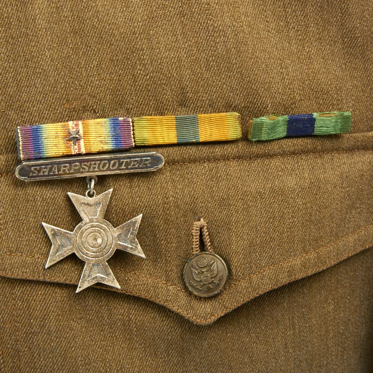 Original U.S. WWI Army Dixie" Division Named 2nd Lieutenant Set with Foot Locker