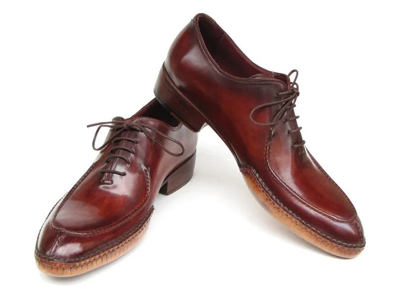 Paul Parkman Burgundy Side Handsewn Split-Toe Oxfords