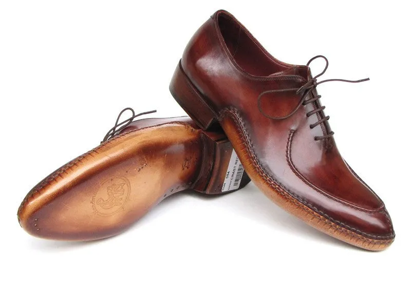 Paul Parkman Burgundy Side Handsewn Split-Toe Oxfords