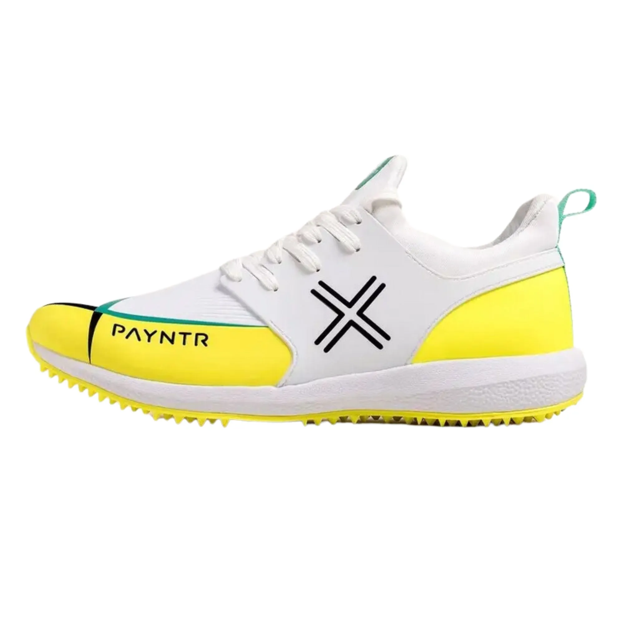 Payntr Cricket Shoes, X-MK3-Evo-Pimple All Rounder Cricket Shoes - White/Yellow