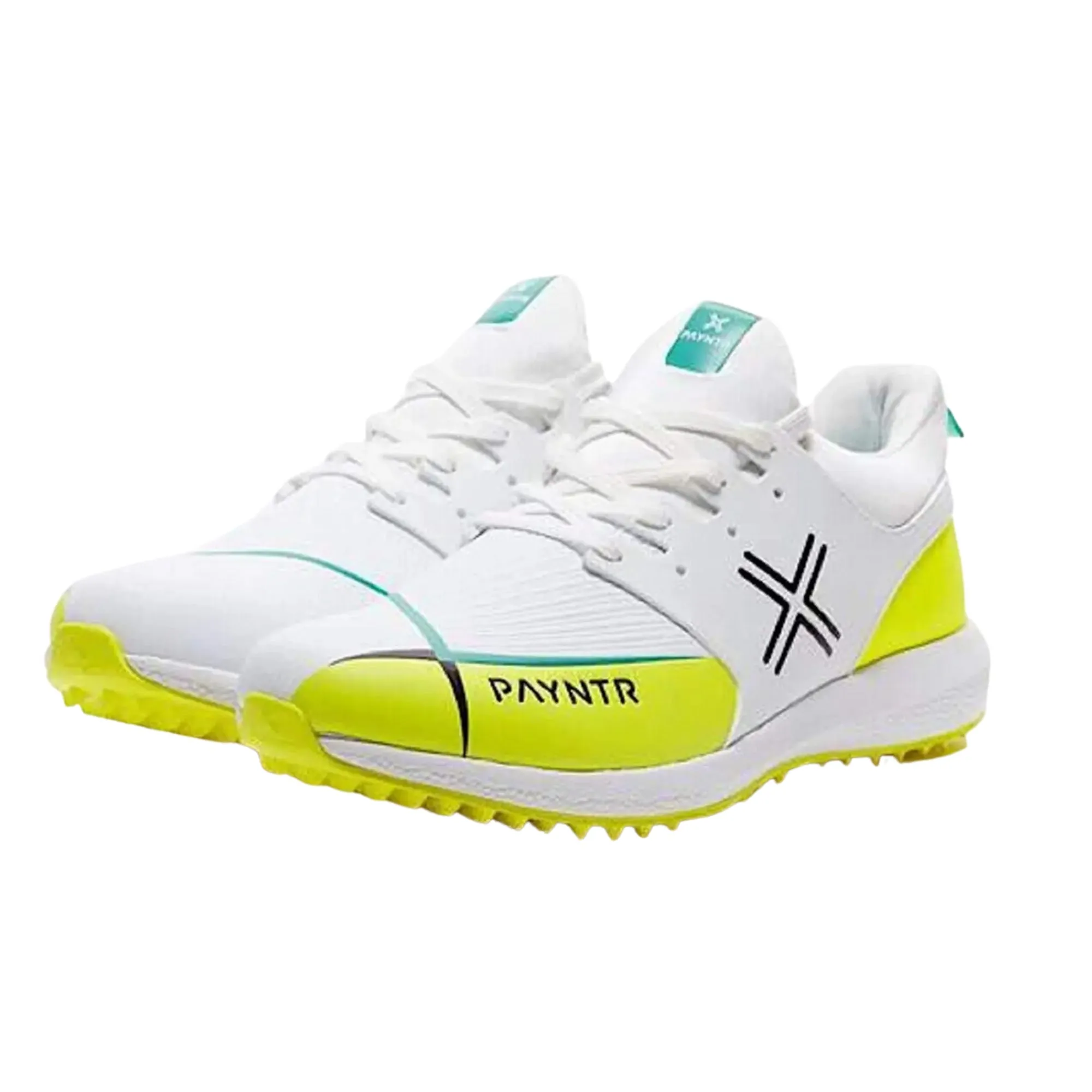 Payntr Cricket Shoes, X-MK3-Evo-Pimple All Rounder Cricket Shoes - White/Yellow