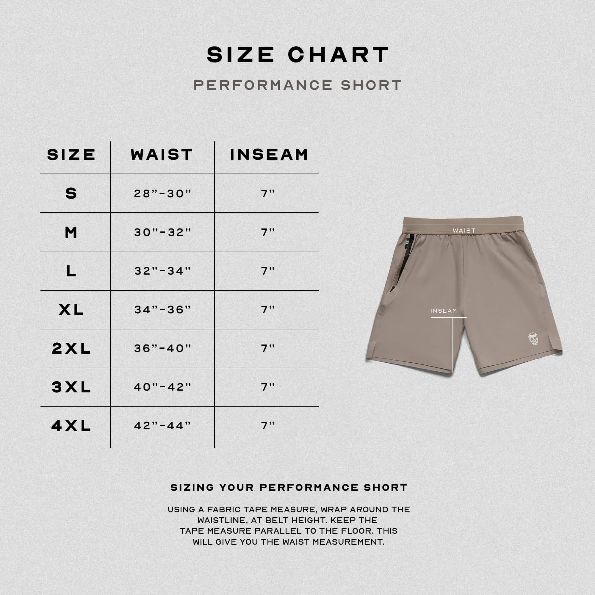 Performance Shorts - Taupe