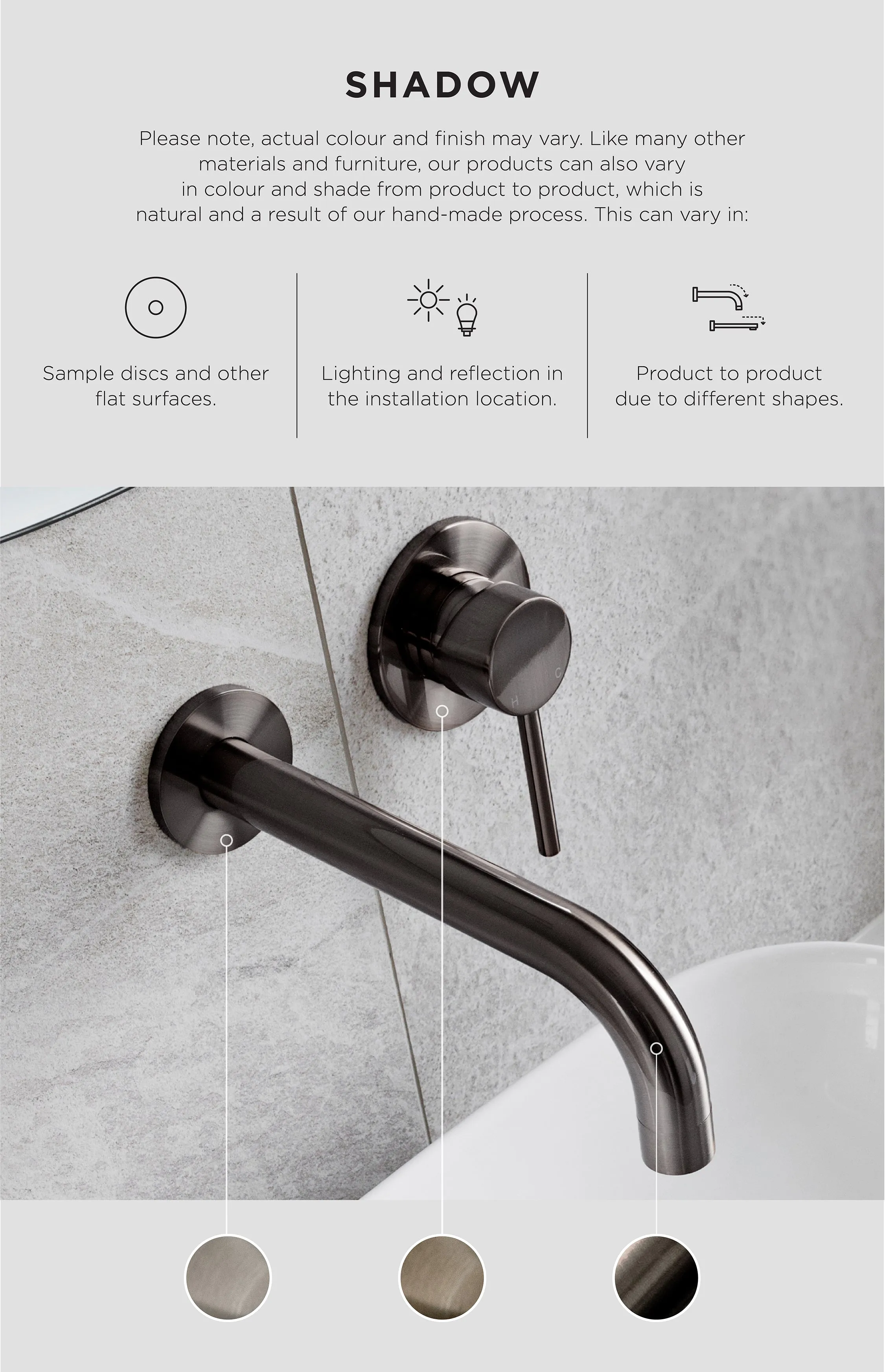 Piccola Tall Basin Mixer Tap with 130mm Spout - Shadow Gunmetal