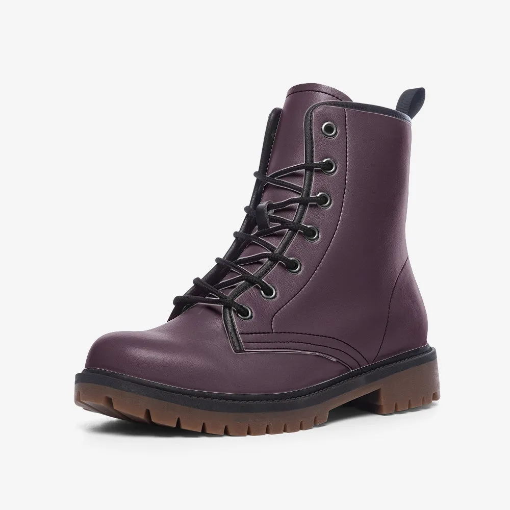 Plum Purple Lace Up Boots